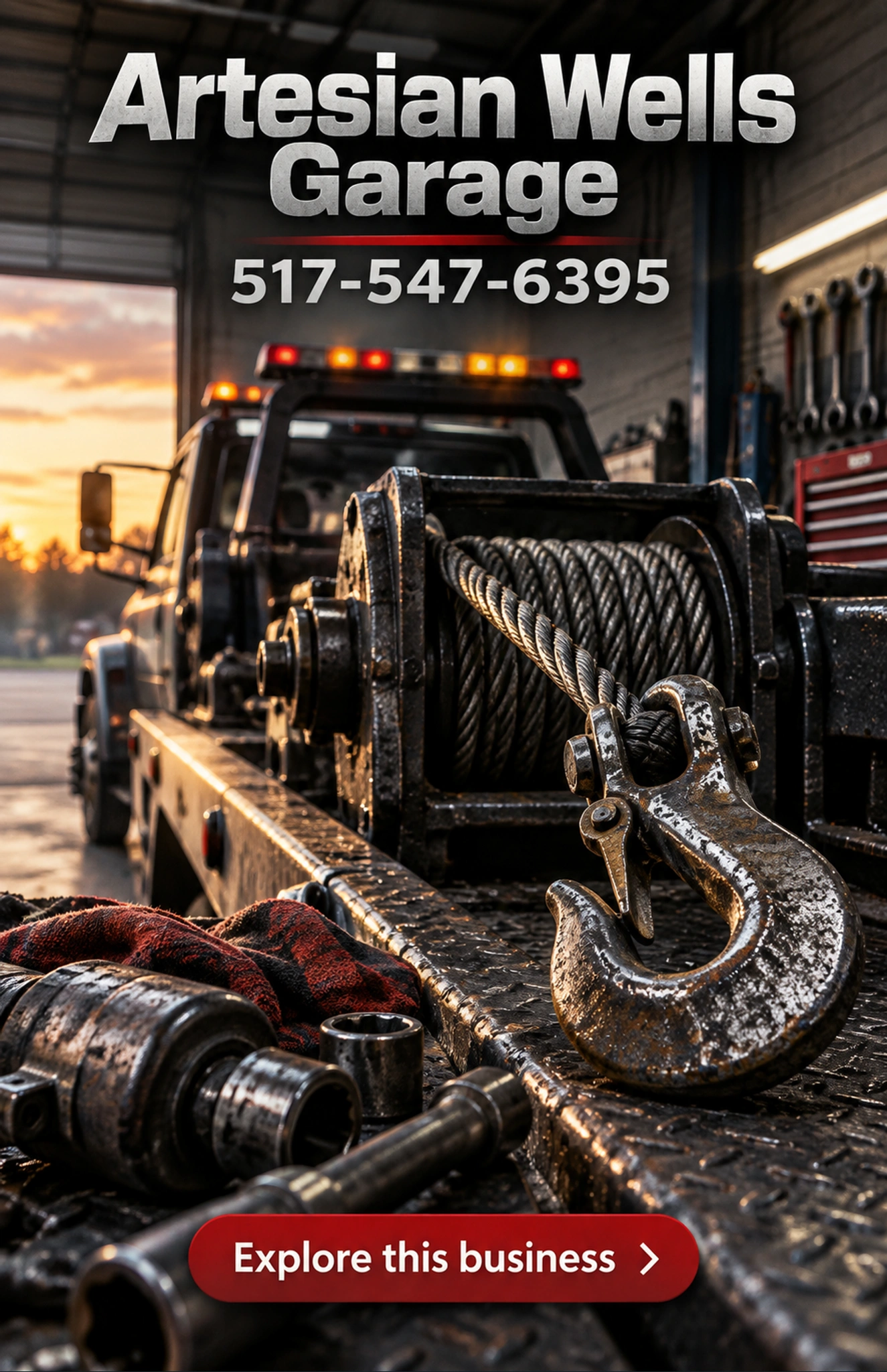 Artesian Wells Garage — county ad
