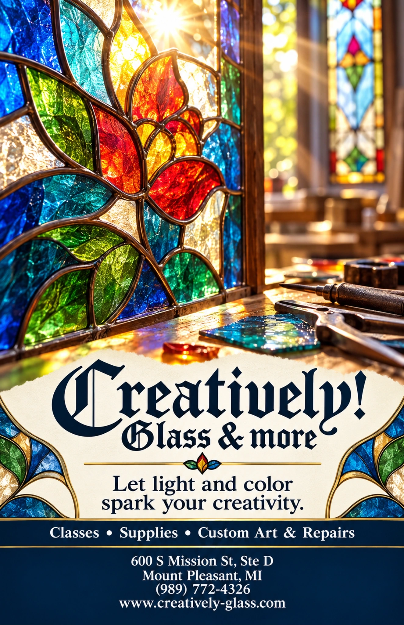 Creatively! Glass & more — business ad 1