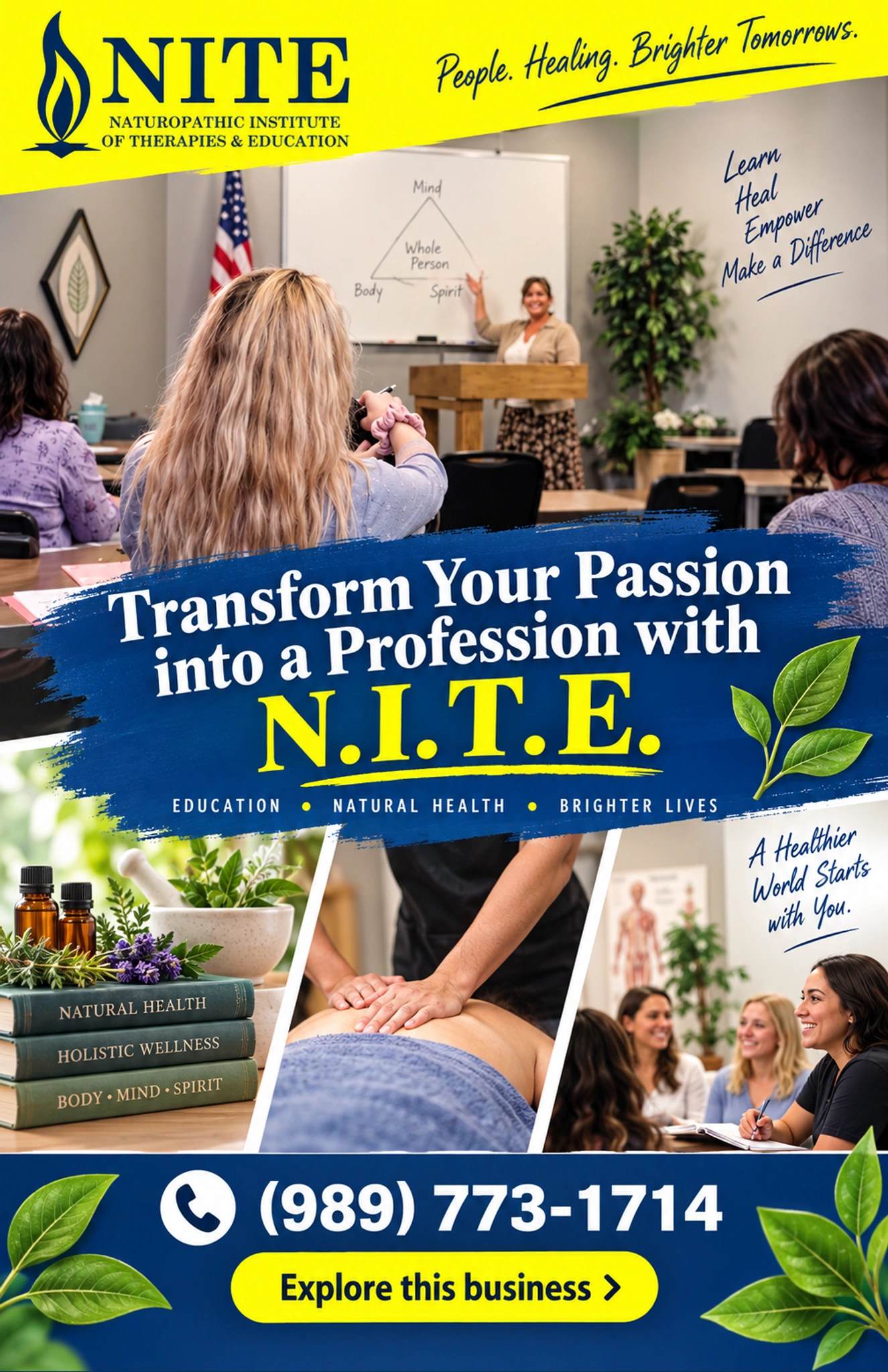 Naturopathic Institute of Therapies & Education — county ad